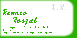 renato noszal business card